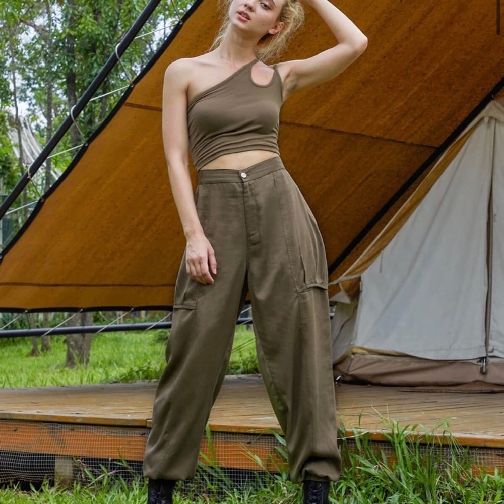 NWT OGL Move Green Cargo Jogger Utility Pants XS